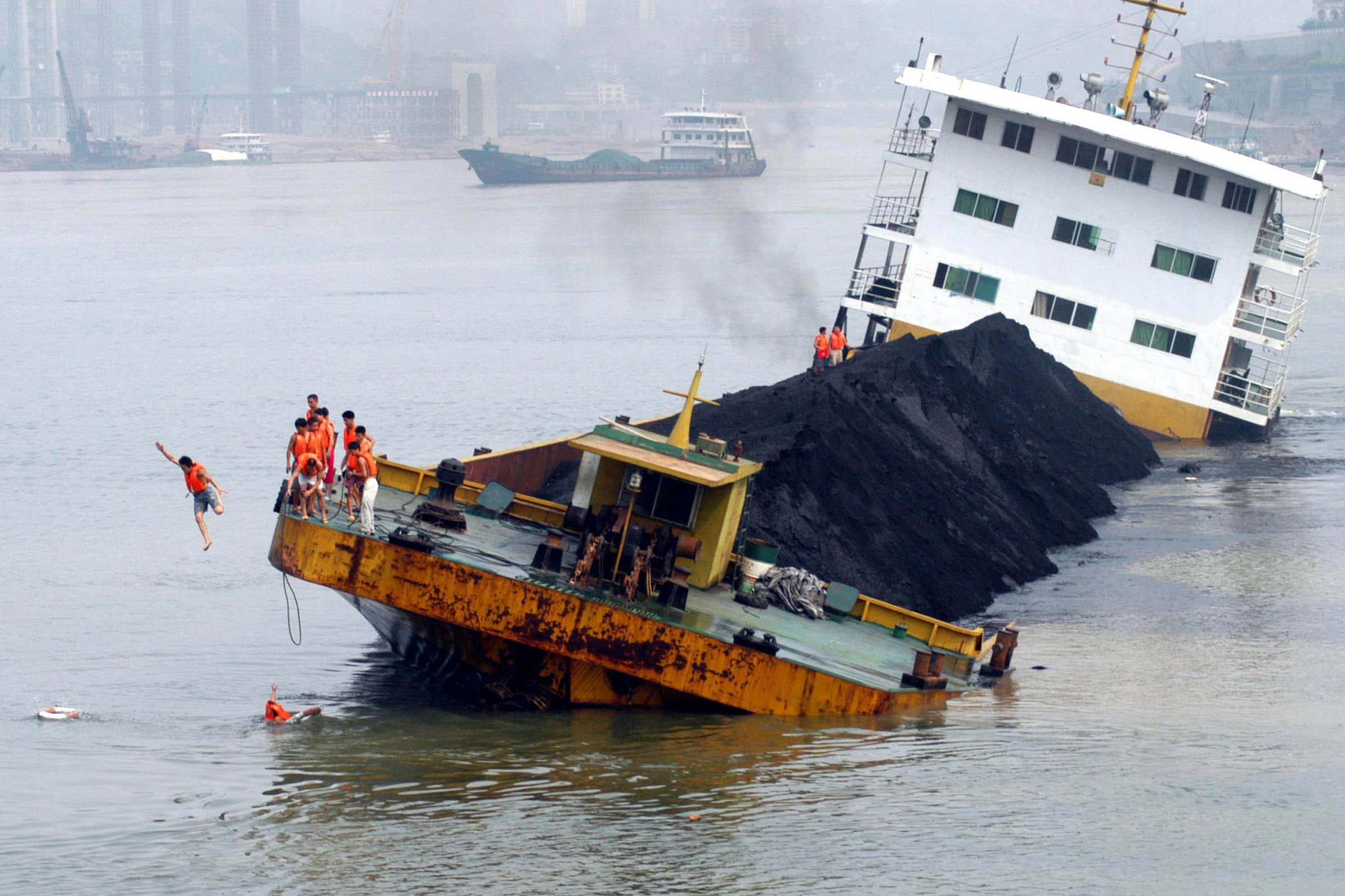 China coal ship accident (Xinhua)